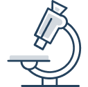 Microscope illustration, showing Happy V’s science-backed approach.